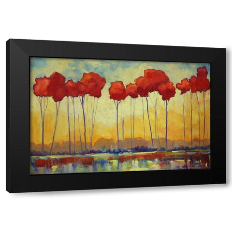 Kings Forest Black Modern Wood Framed Art Print with Double Matting by Fine, Alexi