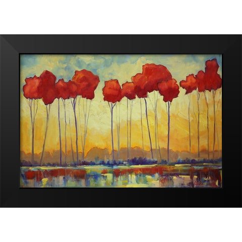 Kings Forest Black Modern Wood Framed Art Print by Fine, Alexi