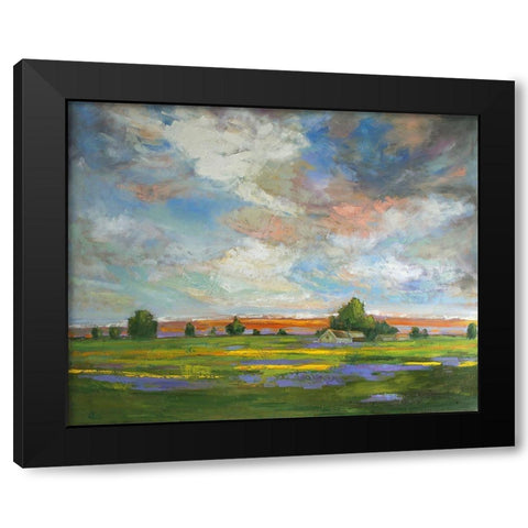 Spring View Black Modern Wood Framed Art Print with Double Matting by Fine, Alexi