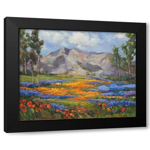 Carmel Spring Black Modern Wood Framed Art Print with Double Matting by Fine, Alexi
