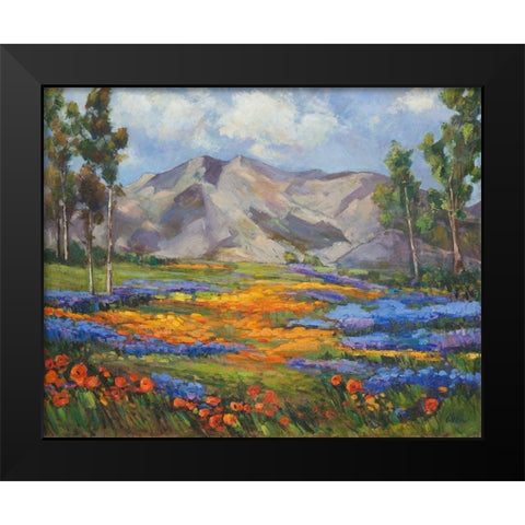 Carmel Spring Black Modern Wood Framed Art Print by Fine, Alexi