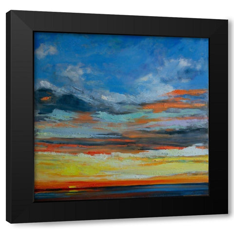 Hermosa Beach Sunset Black Modern Wood Framed Art Print with Double Matting by Fine, Alexi