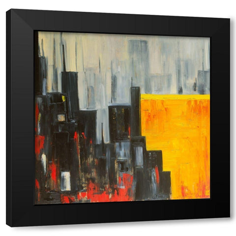 The City that Never Sleeps II Black Modern Wood Framed Art Print with Double Matting by Fine, Alexi