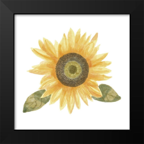 Single  Sunflower II Black Modern Wood Framed Art Print by Bannarot