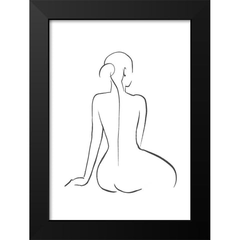 Line  Art Figure II Black Modern Wood Framed Art Print by Bannarot