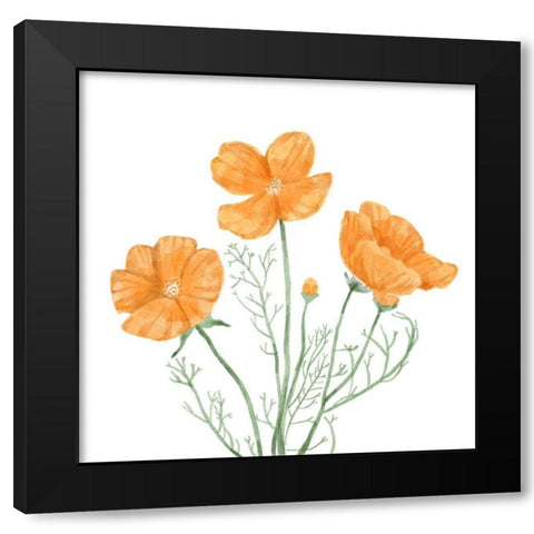 Wildflower  Group III Black Modern Wood Framed Art Print by Bannarot