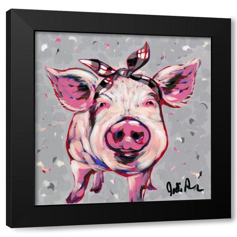 Farm  Pop-Priscilla Black Modern Wood Framed Art Print by Augustine, Jodi