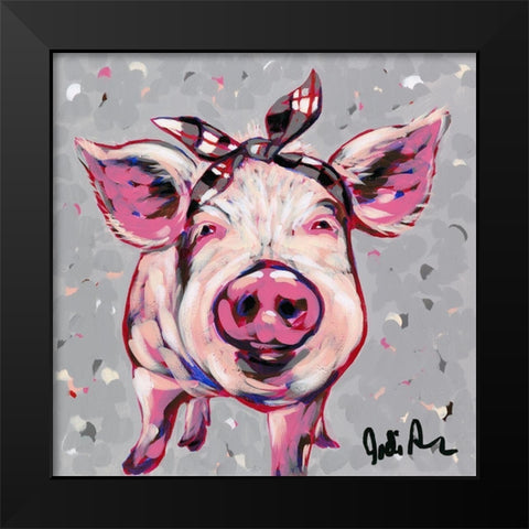 Farm  Pop-Priscilla Black Modern Wood Framed Art Print by Augustine, Jodi