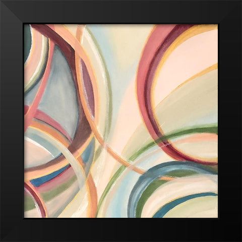 Overlapping  Rings II Black Modern Wood Framed Art Print by Lee C