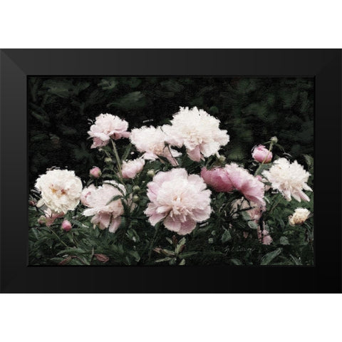 Peony  Poetry II Black Modern Wood Framed Art Print by Cusson, Marie Elaine