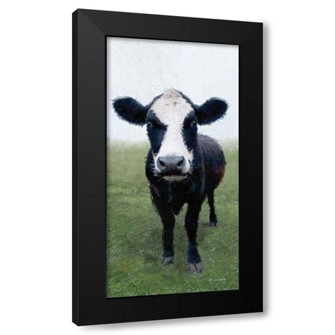 Funky  Cow I Black Modern Wood Framed Art Print by Cusson, Marie Elaine