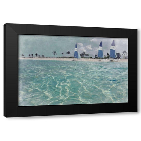 Beach  Scene II Black Modern Wood Framed Art Print by Cusson, Marie Elaine