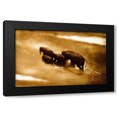 The  Crossing Black Modern Wood Framed Art Print with Double Matting by Bay, Noah