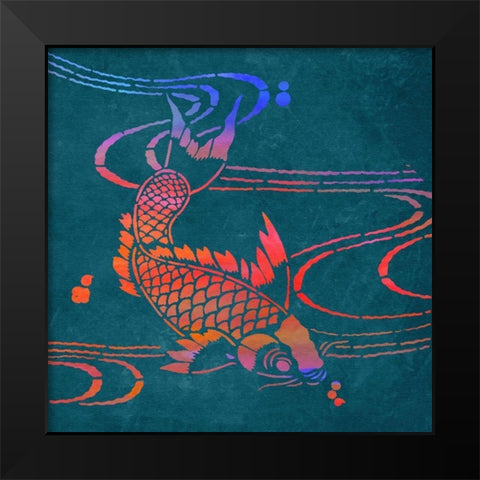 Koi  I Black Modern Wood Framed Art Print by Bay, Noah