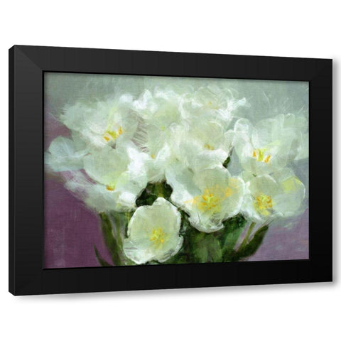 Sunlit  Tulips Black Modern Wood Framed Art Print with Double Matting by Bay, Noah