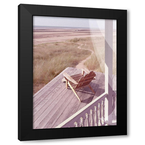 Hamptons  House Black Modern Wood Framed Art Print with Double Matting by Bay, Noah