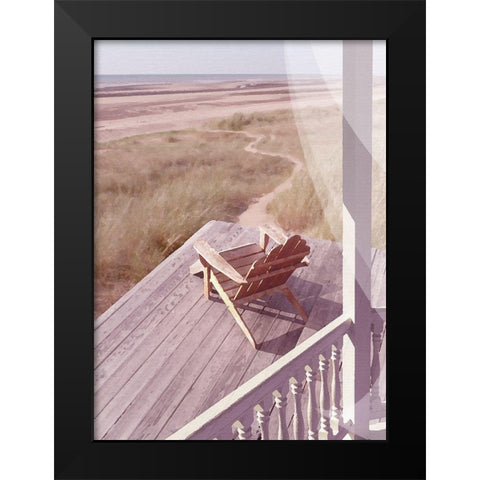 Hamptons  House Black Modern Wood Framed Art Print by Bay, Noah