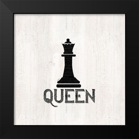 Chess Piece II-Queen Black Modern Wood Framed Art Print by Reed, Tara