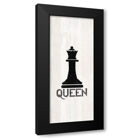 Chess Piece vertical II-Queen Black Modern Wood Framed Art Print by Reed, Tara
