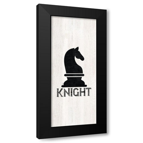Chess Piece vertical IV-Knight Black Modern Wood Framed Art Print by Reed, Tara