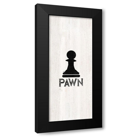 Chess Piece vertical VI-Pawn Black Modern Wood Framed Art Print by Reed, Tara
