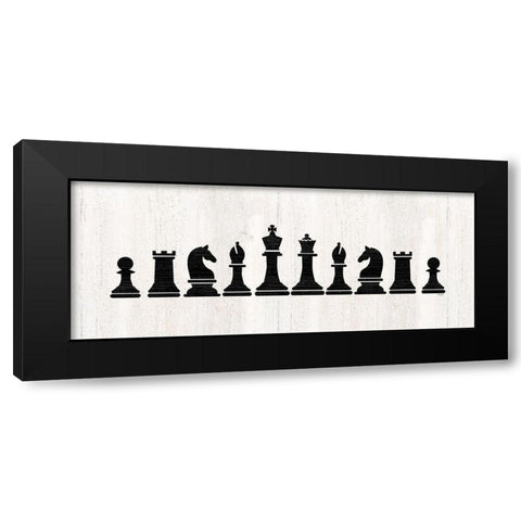 Chess Piece panel Black Modern Wood Framed Art Print by Reed, Tara