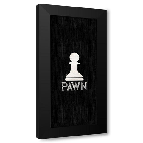 Chess Piece vertical black VI-Pawn Black Modern Wood Framed Art Print by Reed, Tara