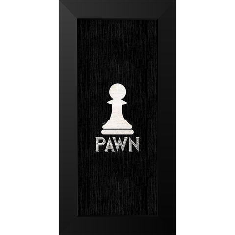 Chess Piece vertical black VI-Pawn Black Modern Wood Framed Art Print by Reed, Tara