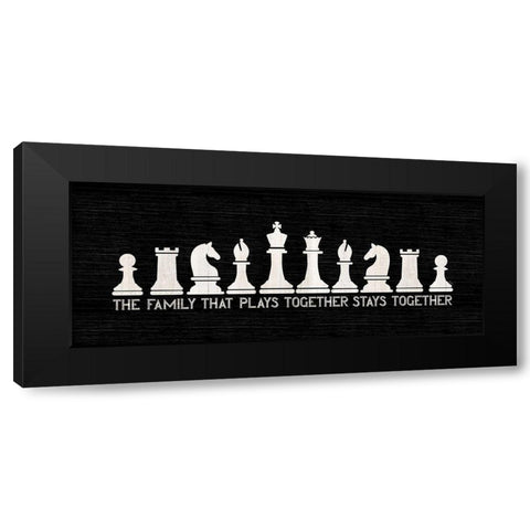 Chess Sentiment panel black-Family Black Modern Wood Framed Art Print with Double Matting by Reed, Tara