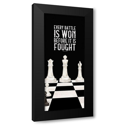 Rather be Playing Chess panel I-Every Battle Black Modern Wood Framed Art Print with Double Matting by Reed, Tara