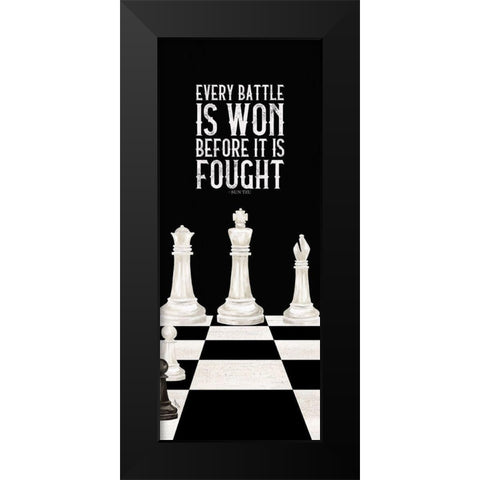 Rather be Playing Chess panel I-Every Battle Black Modern Wood Framed Art Print by Reed, Tara