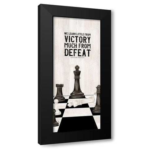 Rather be Playing Chess panel II-Learn More Black Modern Wood Framed Art Print by Reed, Tara