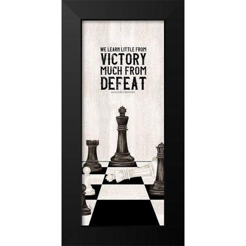 Rather be Playing Chess panel II-Learn More Black Modern Wood Framed Art Print by Reed, Tara