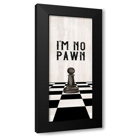 Rather be Playing Chess black panel III-No Pawn Black Modern Wood Framed Art Print by Reed, Tara