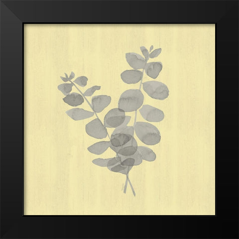 Natural Inspiration Eucalyptus gray And yellow I Black Modern Wood Framed Art Print by Reed, Tara
