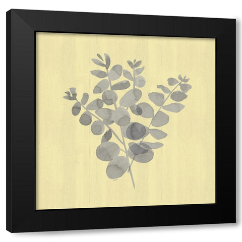 Natural Inspiration Eucalyptus gray And yellow II Black Modern Wood Framed Art Print by Reed, Tara