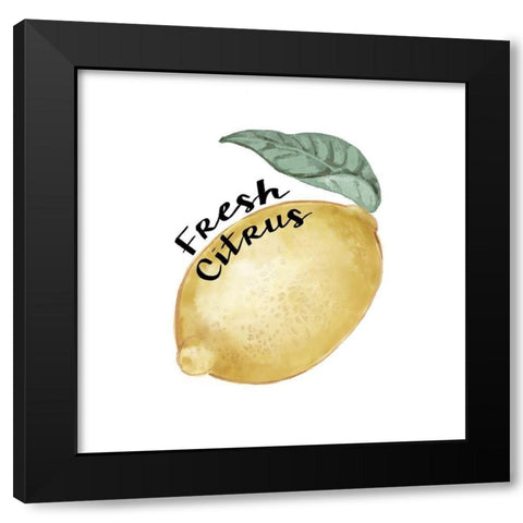 Citrus Limon sentiment I Black Modern Wood Framed Art Print with Double Matting by Bannarot