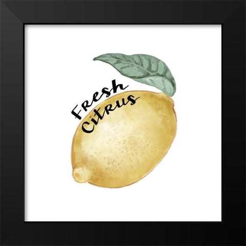 Citrus Limon sentiment I Black Modern Wood Framed Art Print by Bannarot