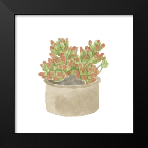 Simple Succulent I Black Modern Wood Framed Art Print by Bannarot