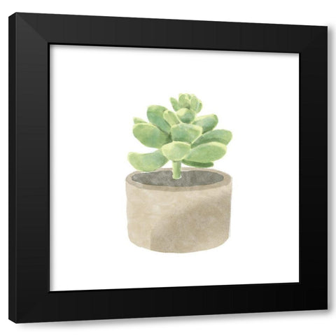 Simple Succulent II Black Modern Wood Framed Art Print by Bannarot