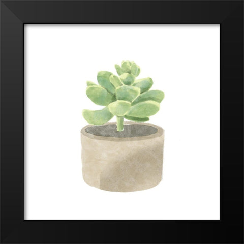 Simple Succulent II Black Modern Wood Framed Art Print by Bannarot