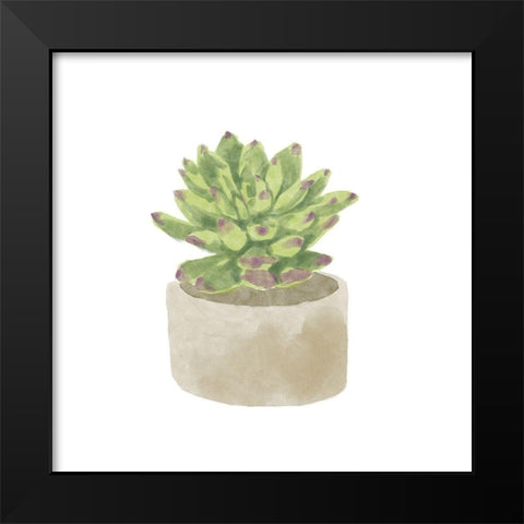 Simple Succulent III Black Modern Wood Framed Art Print by Bannarot