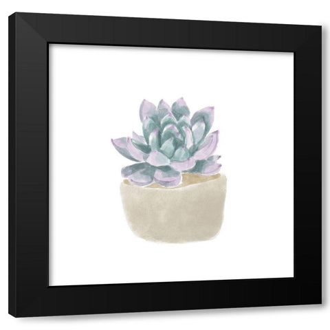 Simple Succulent IV Black Modern Wood Framed Art Print with Double Matting by Bannarot