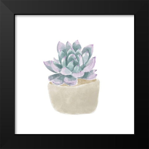 Simple Succulent IV Black Modern Wood Framed Art Print by Bannarot