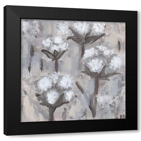 Cotton Stalks I Black Modern Wood Framed Art Print with Double Matting by Bryan, Kathleen