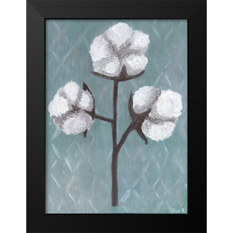 Cotton Stalks II Black Modern Wood Framed Art Print by Bryan, Kathleen
