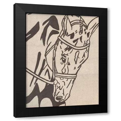 Farm Sketch Horse Black Modern Wood Framed Art Print with Double Matting by Bryan, Kathleen