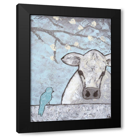 Farm Sketch Cow pen Black Modern Wood Framed Art Print with Double Matting by Bryan, Kathleen