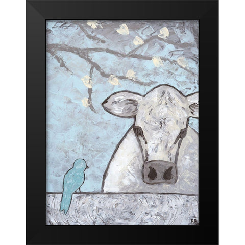 Farm Sketch Cow pen Black Modern Wood Framed Art Print by Bryan, Kathleen