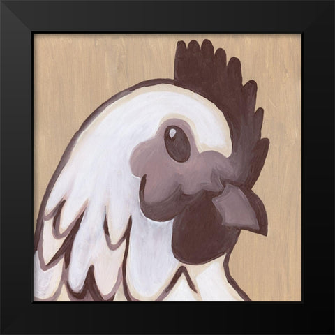 Paint Hen Black Modern Wood Framed Art Print by Bryan, Kathleen